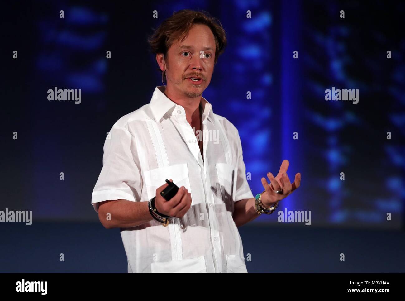 12 DE FEBRERO DE 2018 - SAN JUAN, PUERTO RICO. CENTRO DE CONVENCIONES DE  PUERTO RICO. PUERTO RICO INVESTMENT SUMMIT. CONFERENCIA: CRYPTO RICO:  CRYPTOCURRENCY. EN LA FOTO BROCK PIERCE, CHAIRMAN, BITCOIN FOUNDATION,