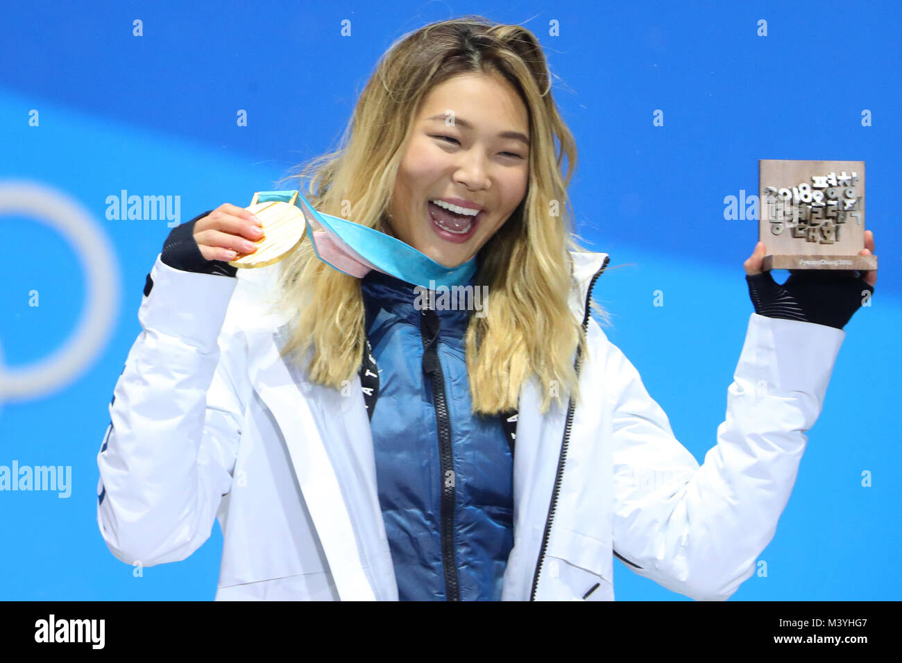 Pyeongchang, South Korea. 13th Feb, 2018. American snowboarder Chloe(00)