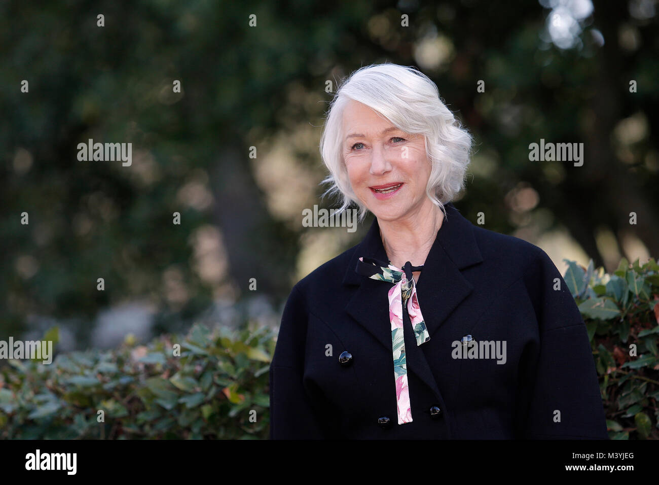 Rome, Italy. 13th February, 2018. Helen Mirren Roma 13/02/2018