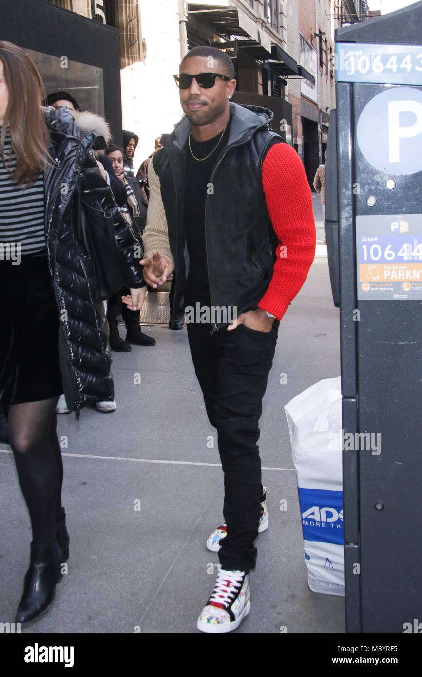 New York, NY, USA. 13th Feb, 2018. Michael B. Jordan at tumblr's Black  Panther Fan Event at tumblr Headquarters on February 13, 2018 in New York  City. Credit: Diego Corredor/Media Punch/Alamy Live