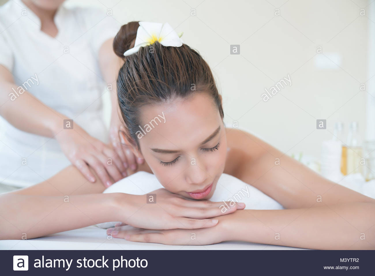 Beautiful Couple Relaxing Together At Spa Centre After A Beauty