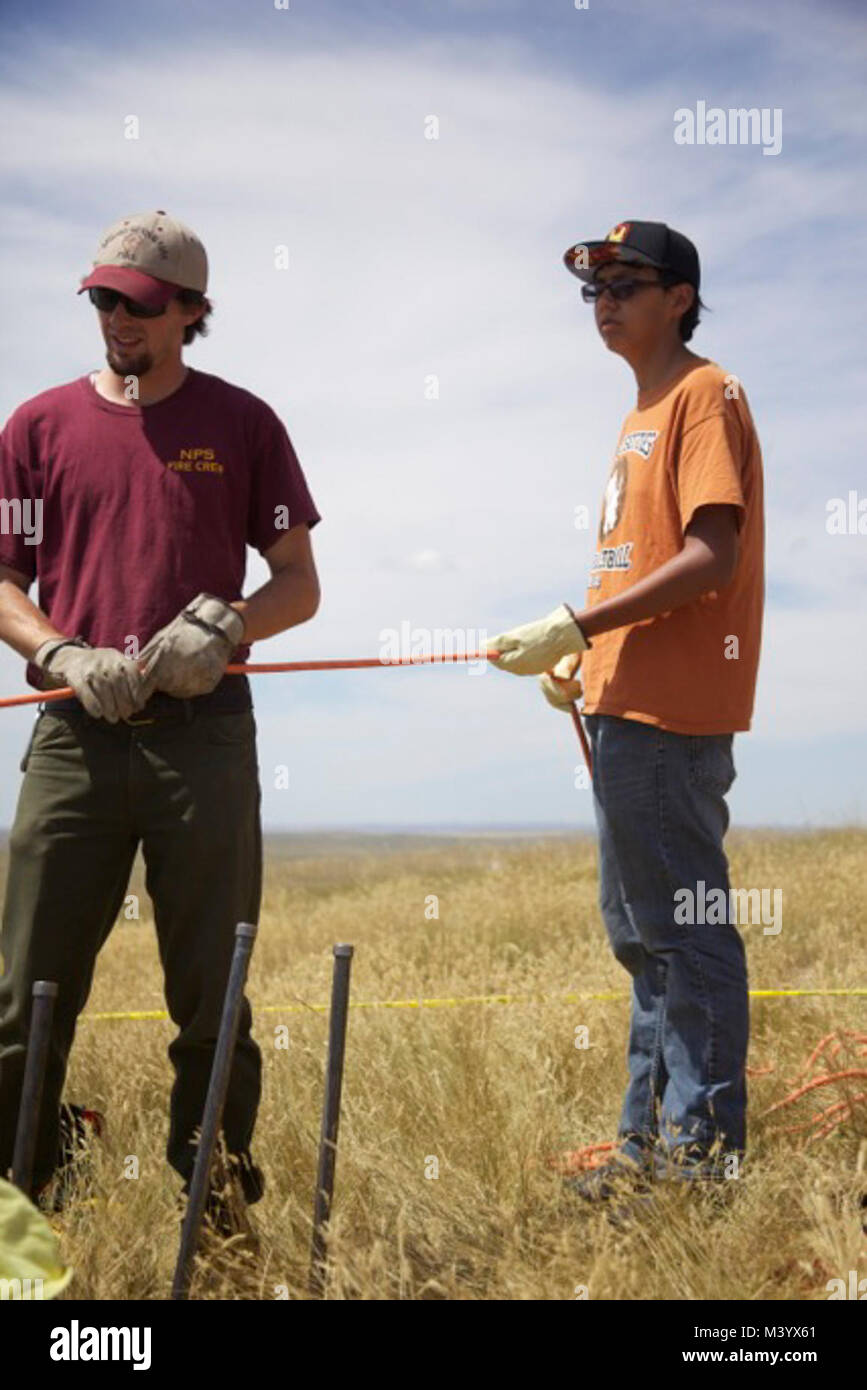 Youth Intern Joseph (R) at a search and rescue training exercise Stock ...