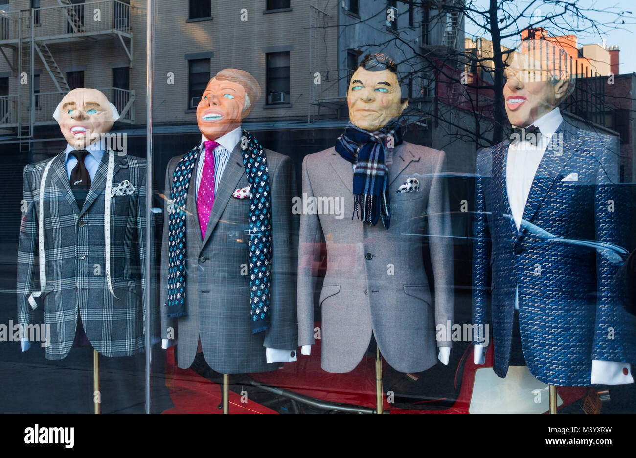 Mannequins in store window display hires stock photography and images