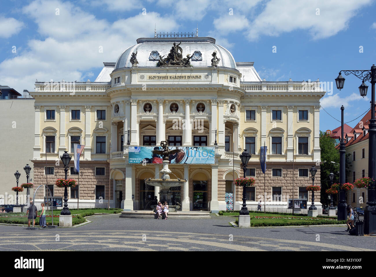 Slovak National Theatre on the Hviezdoslavovo Square in Bratislava