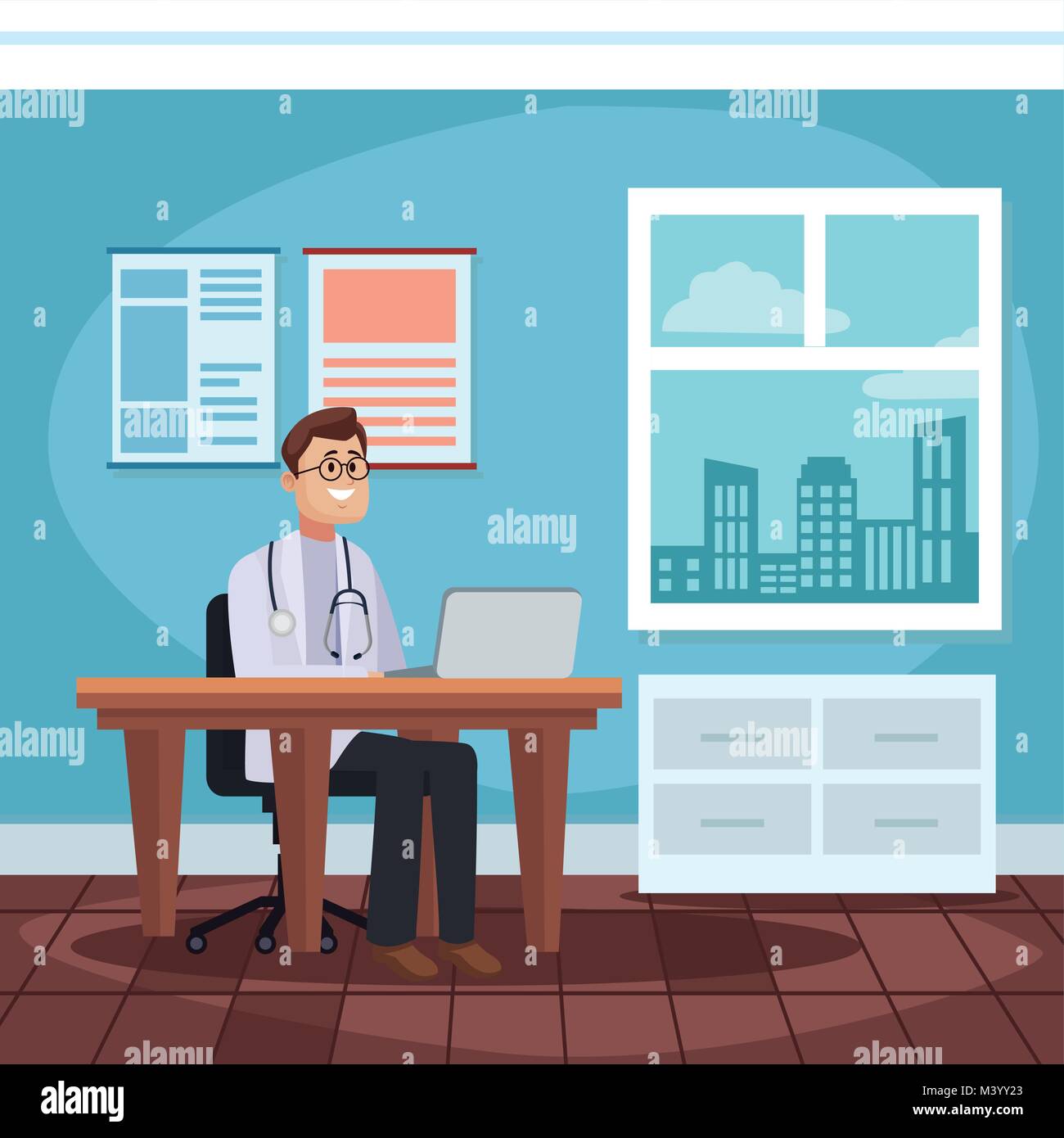 Patient at doctors office cartoon Stock Vector Image & Art - Alamy