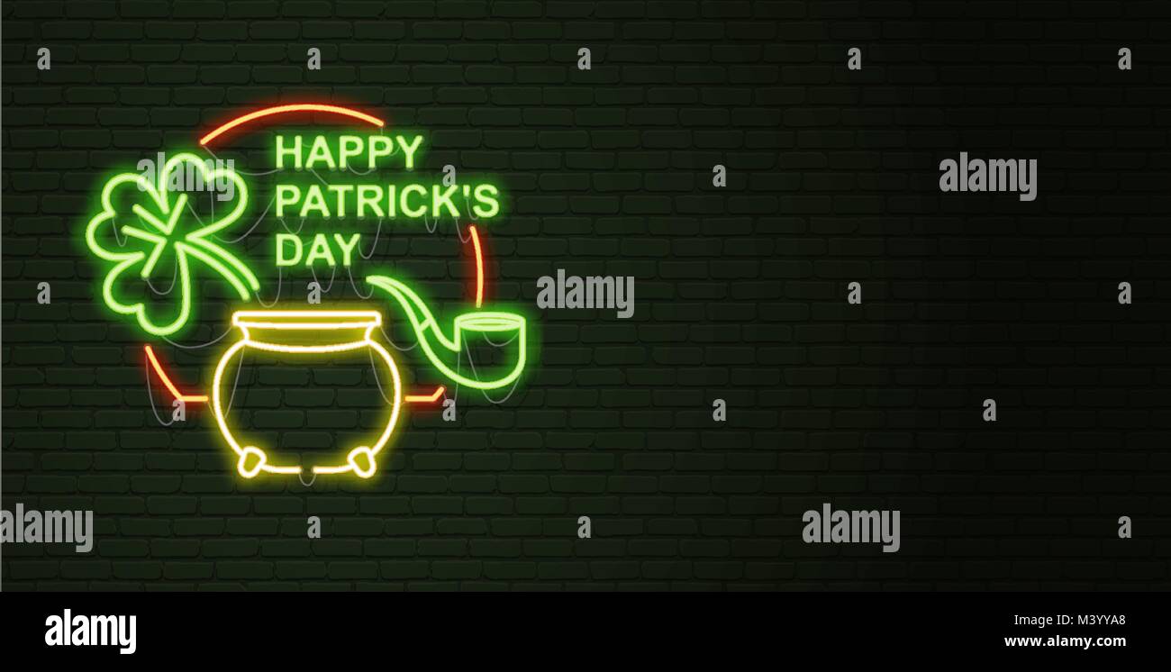 St Patricks Day Neon Sign, Shamrock Neon Sign, Spring Neon Sign, Irısh Neon Light, St Patricks Wall Decor, St Pattys Decor, Custom Neon Sign