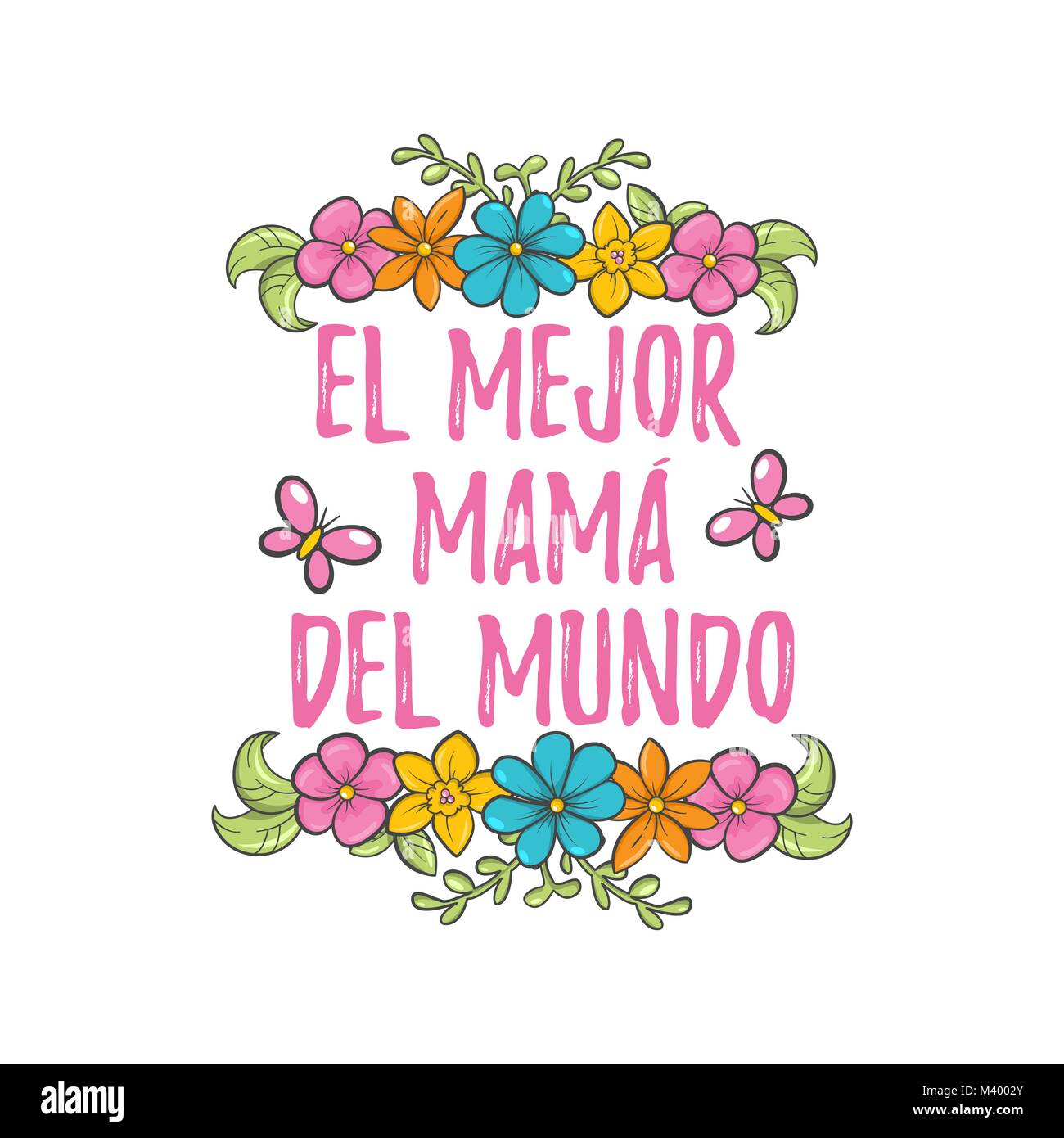 Spanish mother day greeting Stock Vector Image & Art Alamy
