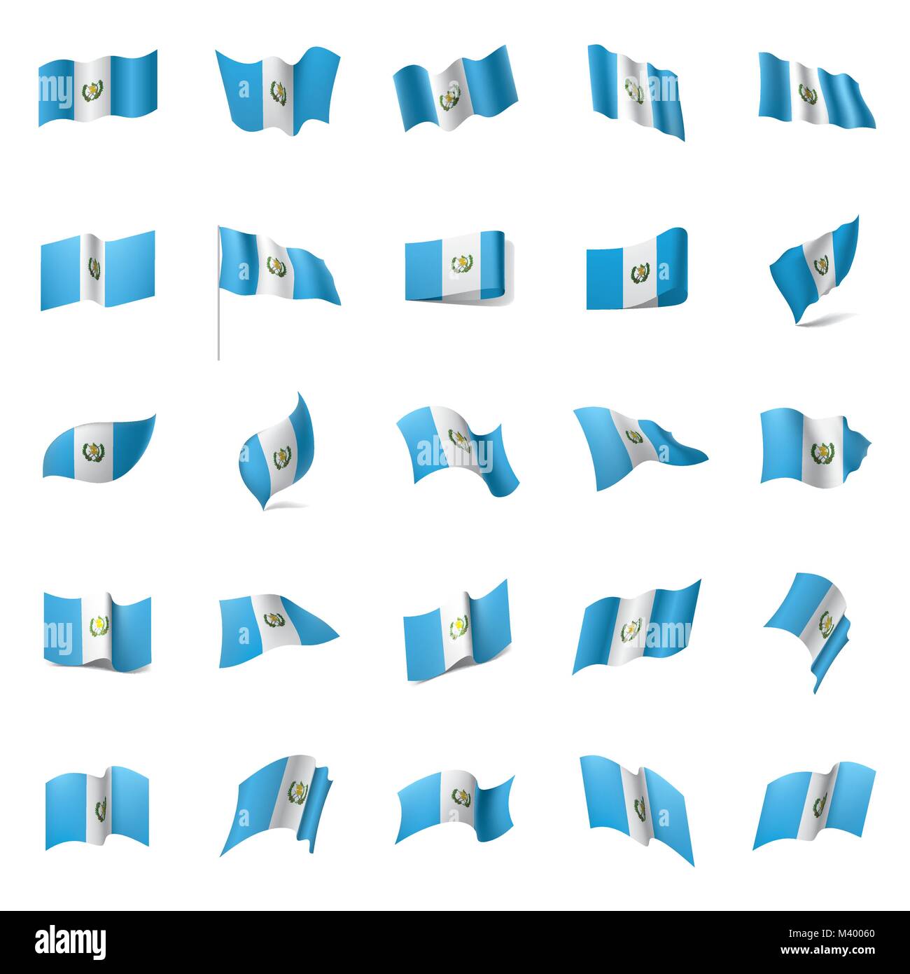 Guatemala flag, vector illustration Stock Vector