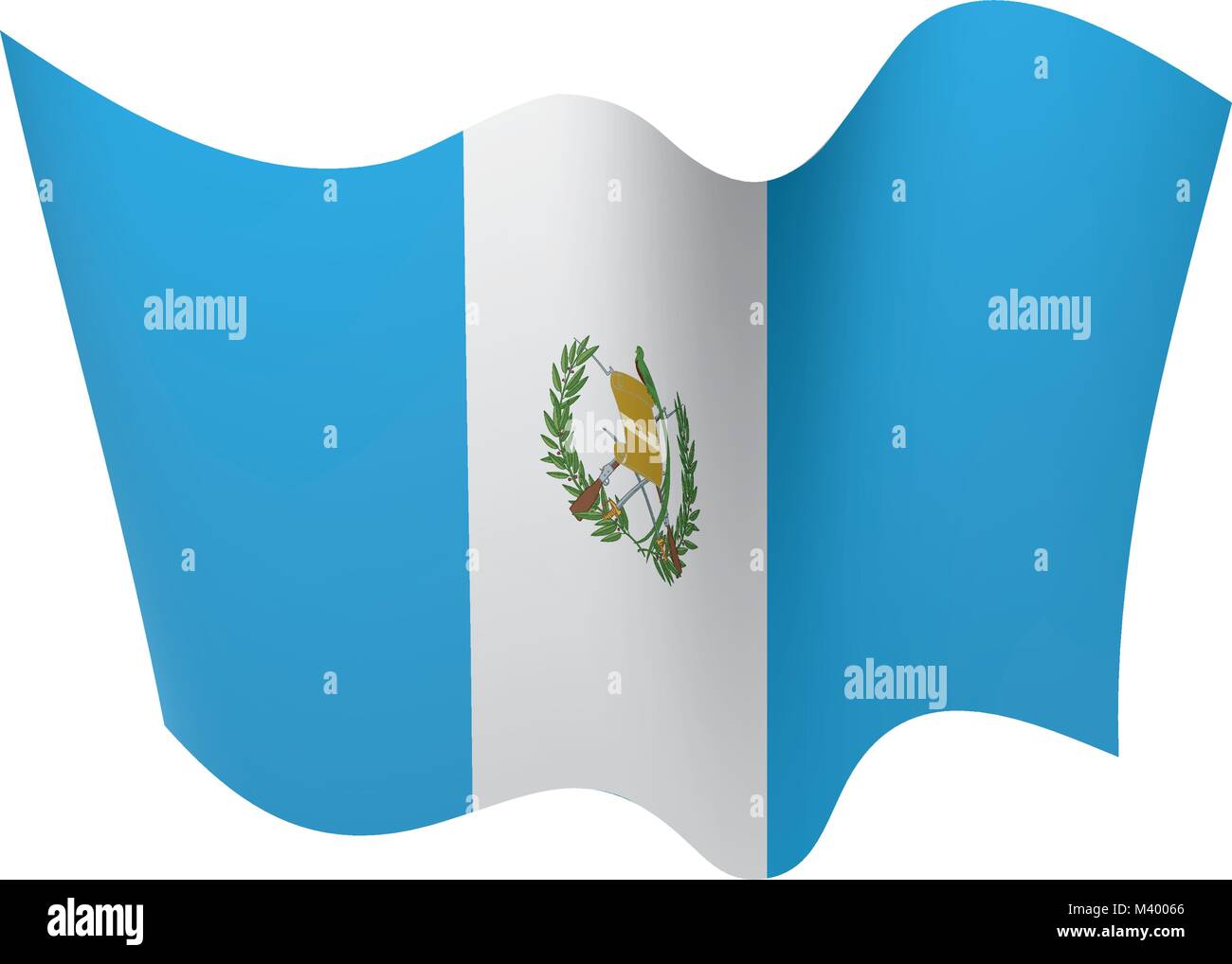 Guatemala flag, vector illustration Stock Vector