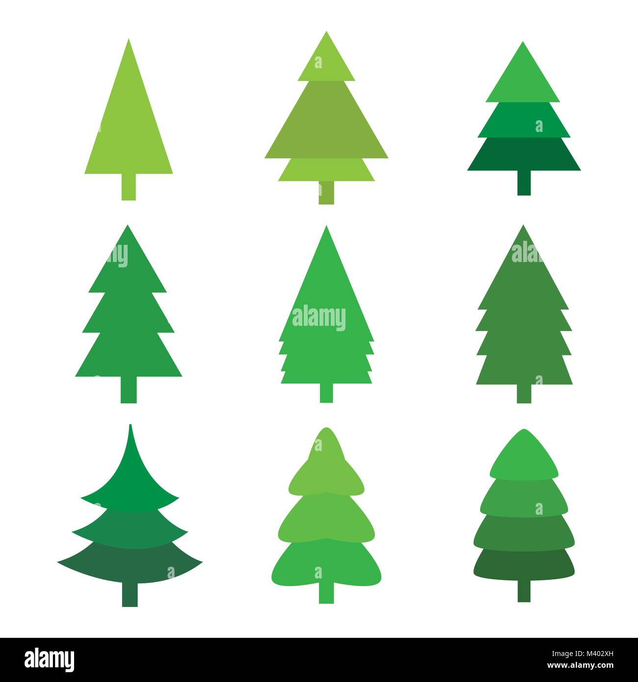 Set of abstract stylized trees Stock Vector Image & Art - Alamy