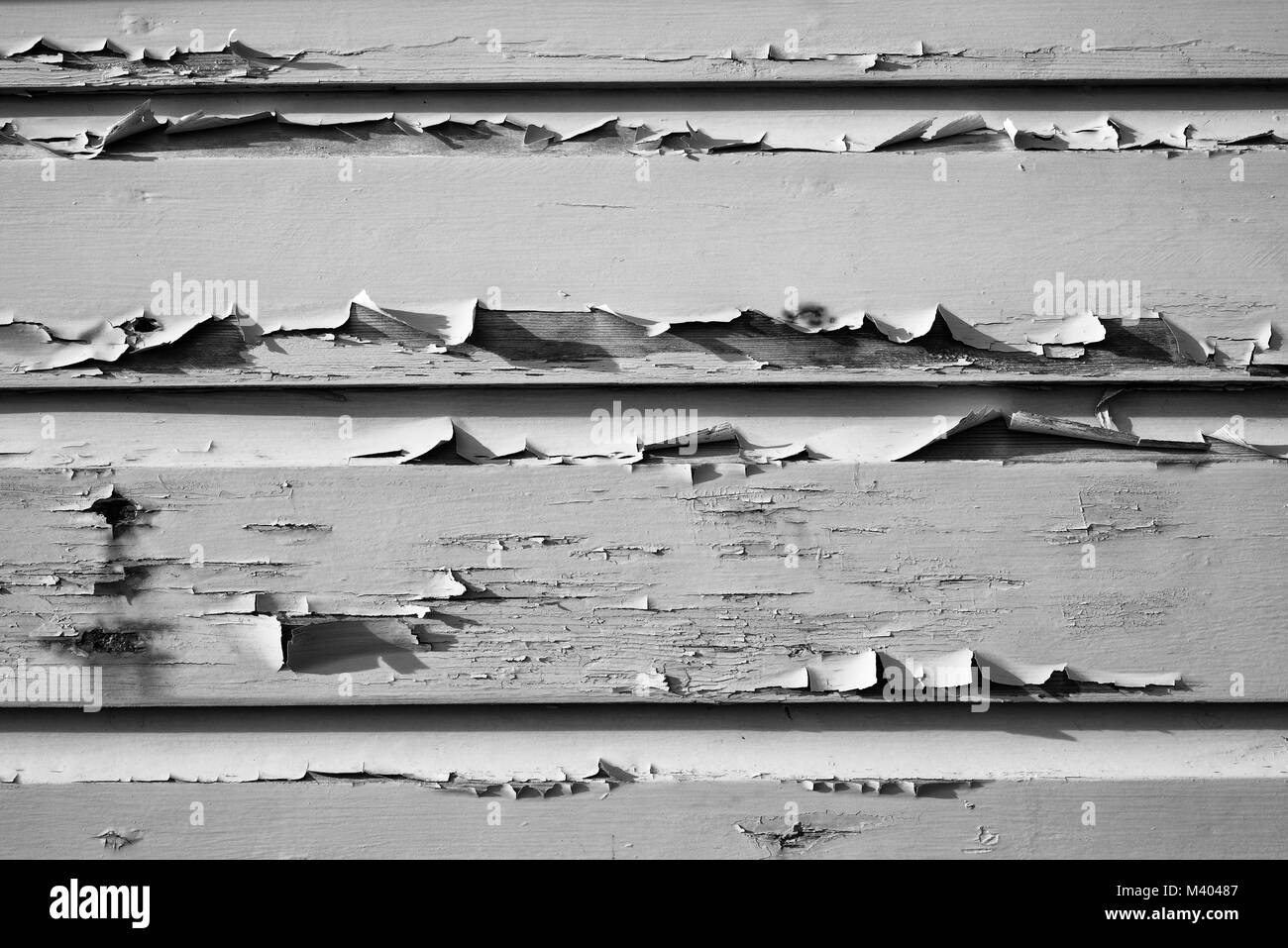 Old flaking paint in Black and White. Stock Photo