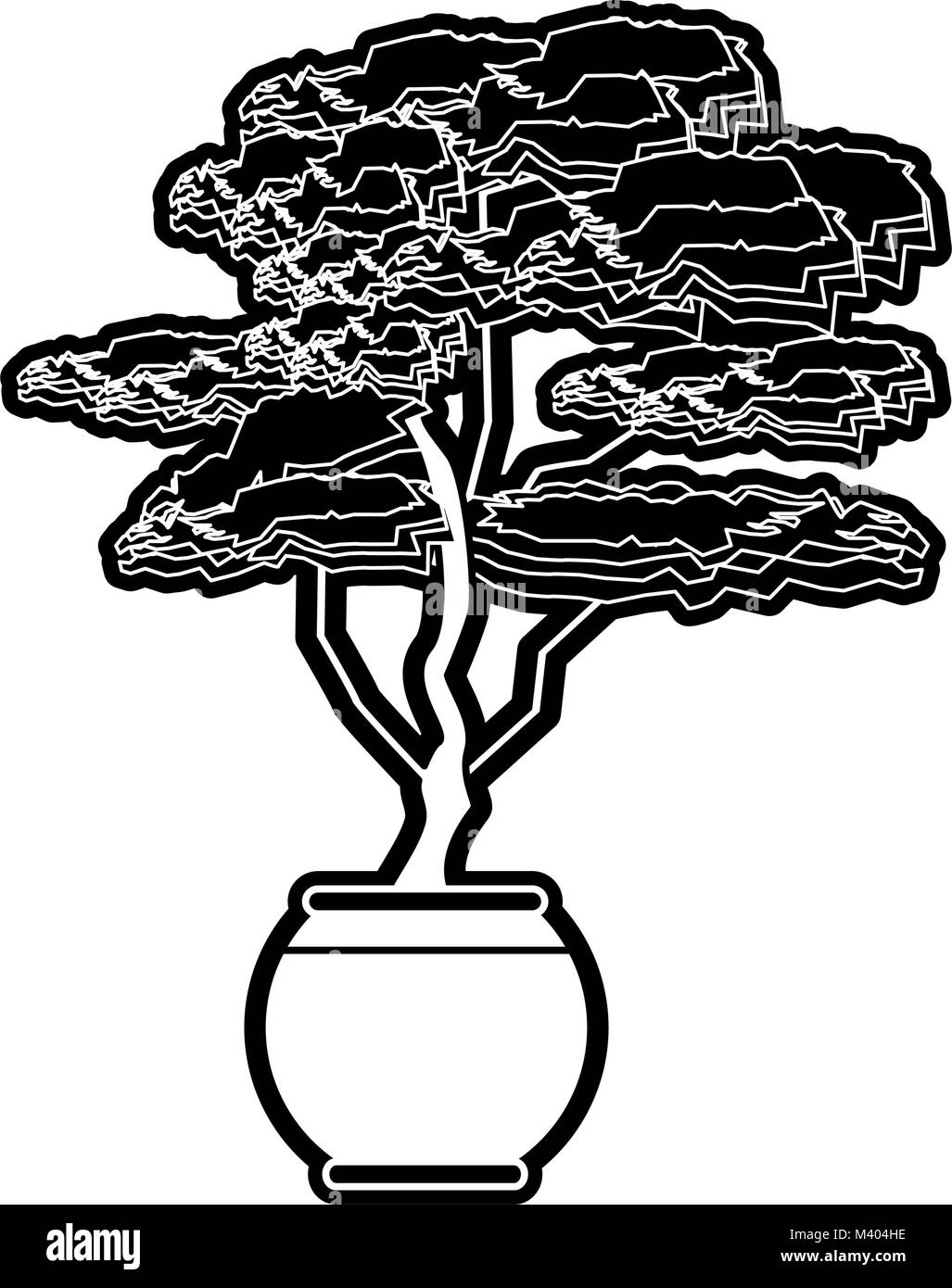 Bonsai tree Black and White Stock Photos & Images Alamy