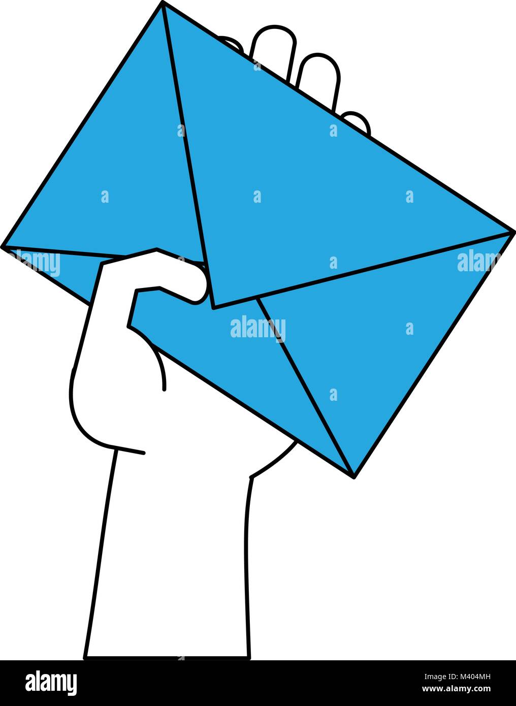 Hand with envelope mail Stock Vector Image & Art - Alamy