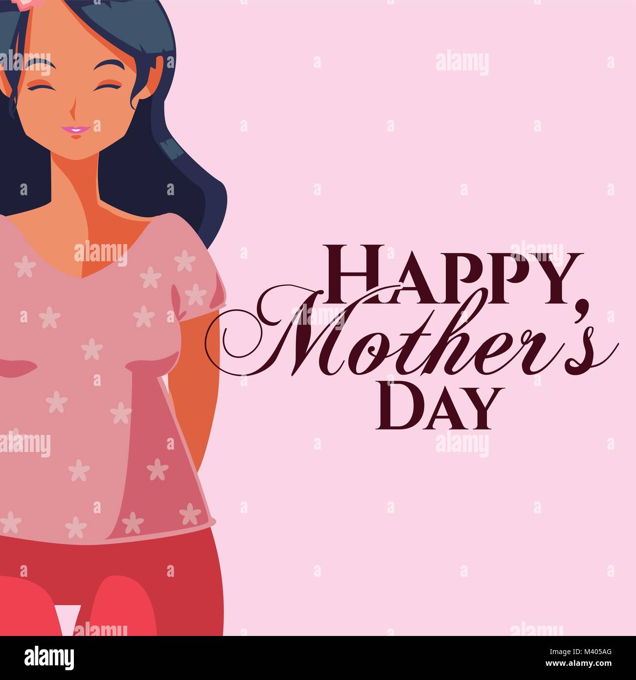 Happy mothers day cartoon Stock Vector Image & Art - Alamy