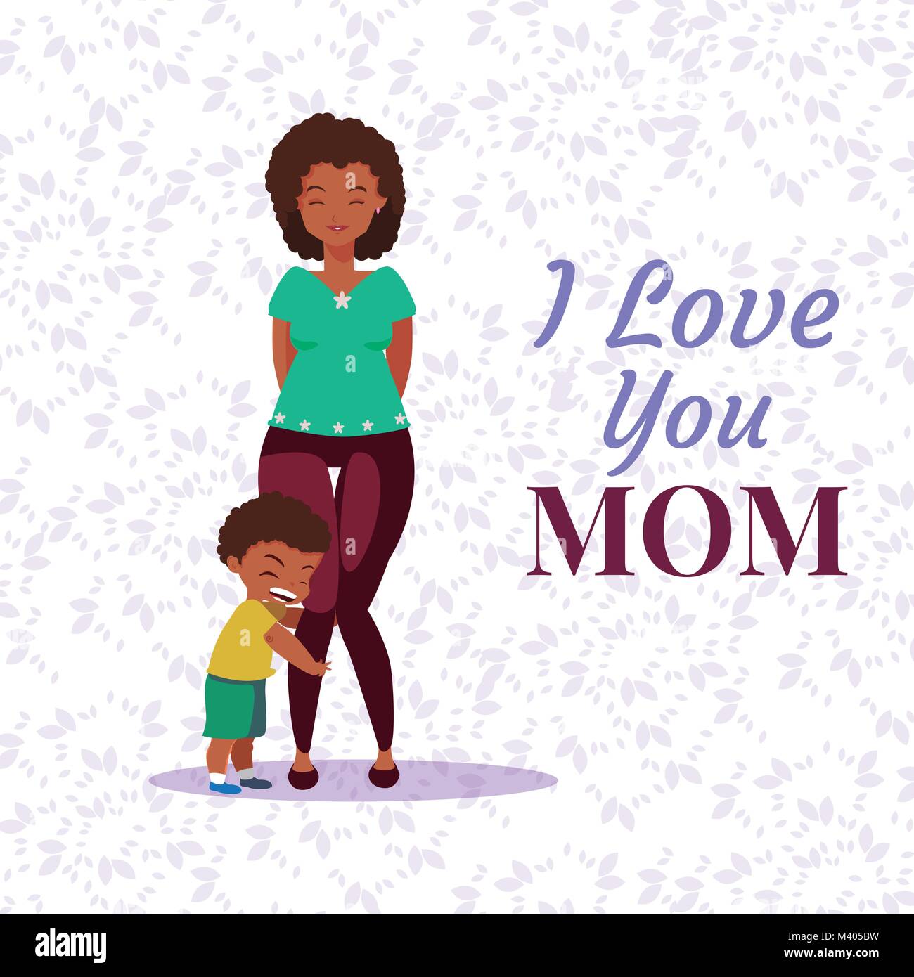 Happy mothers day cartoon Stock Vector Image & Art - Alamy