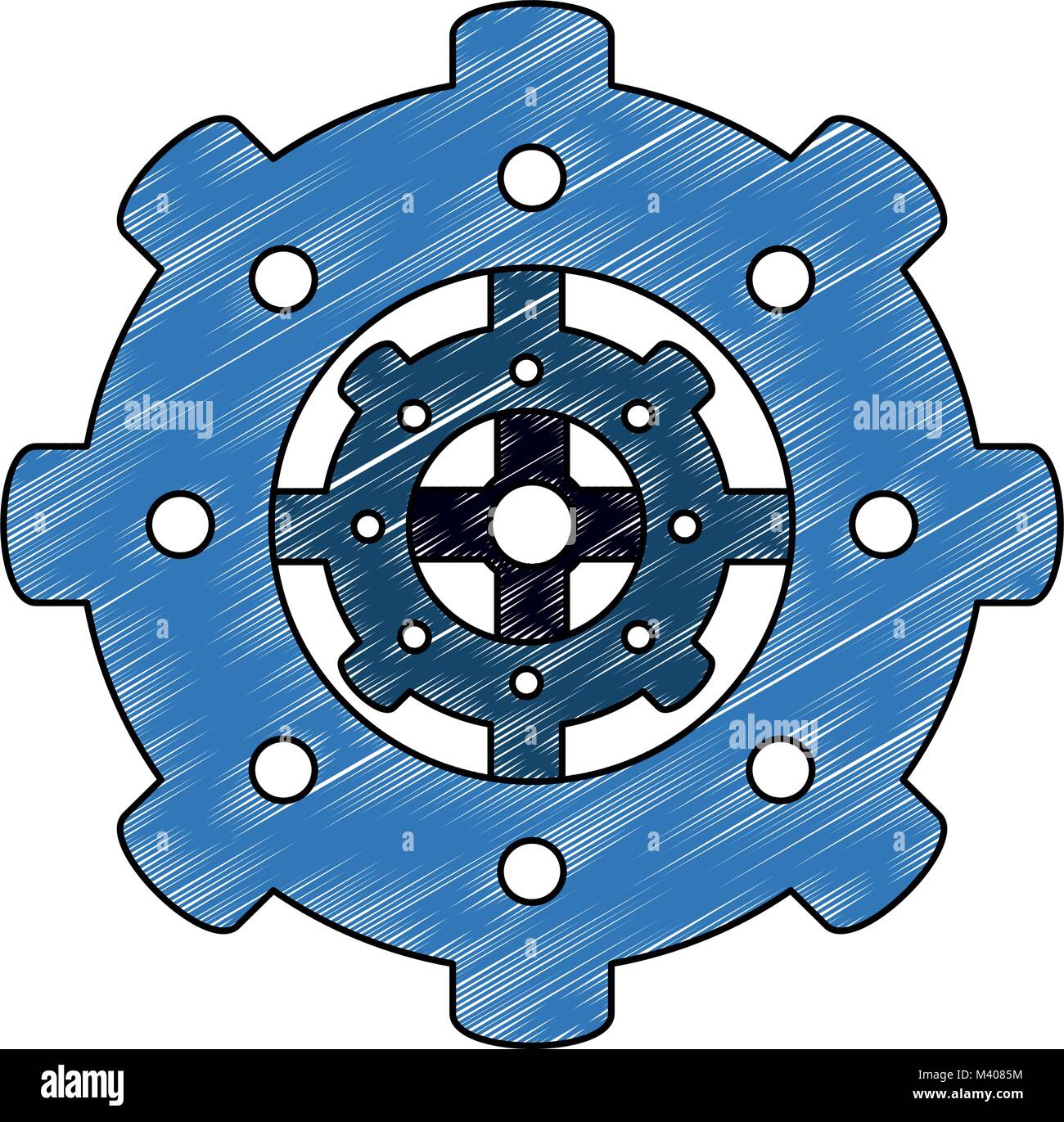 Gear machinery piece Stock Vector Image & Art - Alamy
