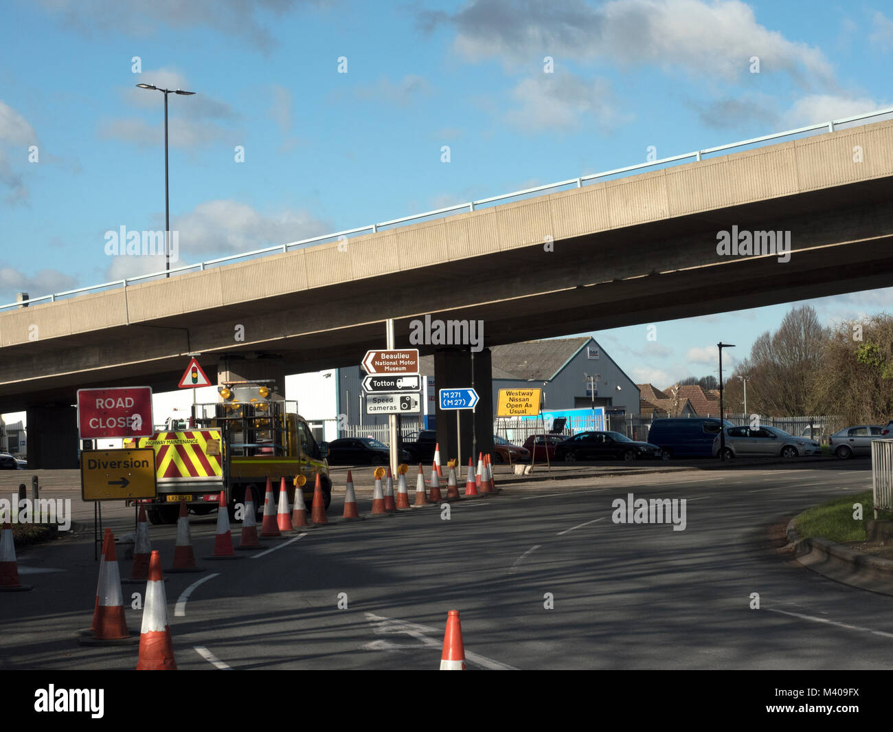 Road closure at Redbridge flyover whilst essential maintenance work is ...