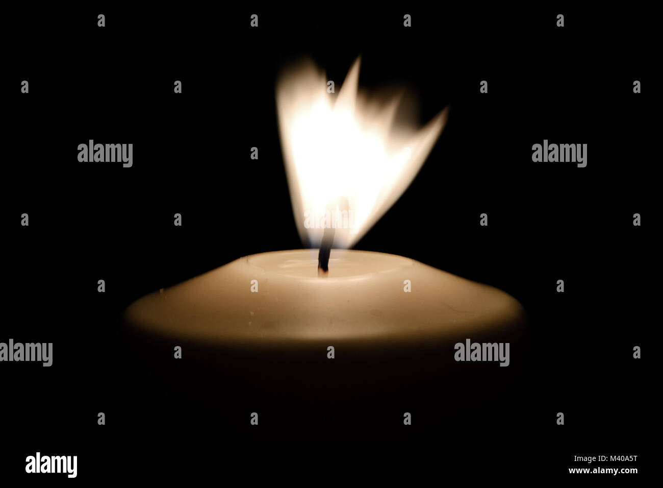 Candle Flame Isolated on Black Stock Photo - Alamy