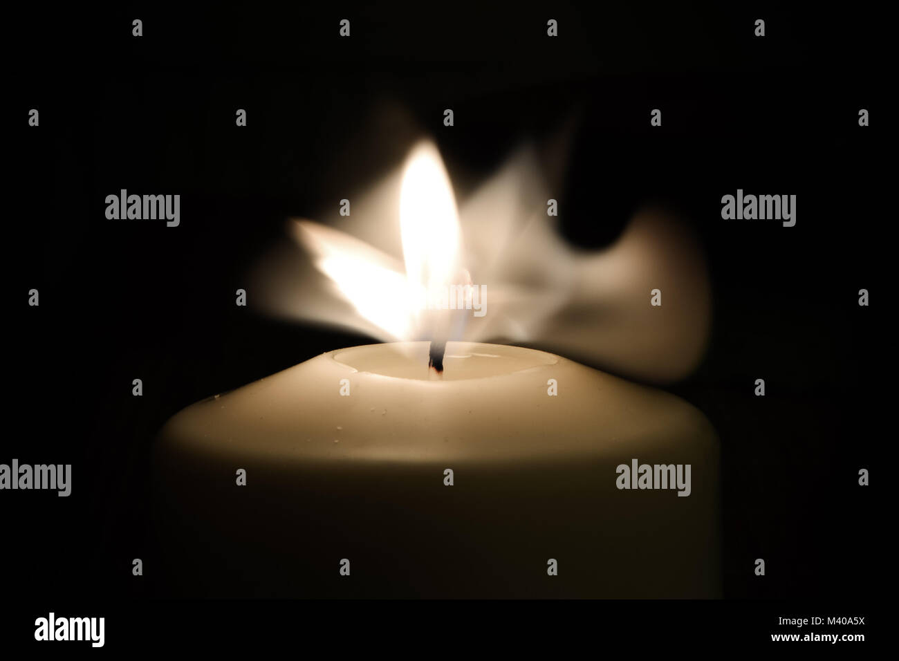 Candle Flame Isolated on Black Stock Photo - Alamy