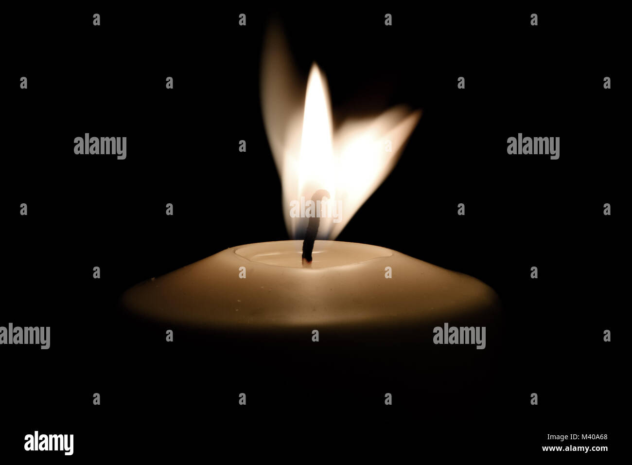 Candle Flame Isolated on Black Stock Photo - Alamy