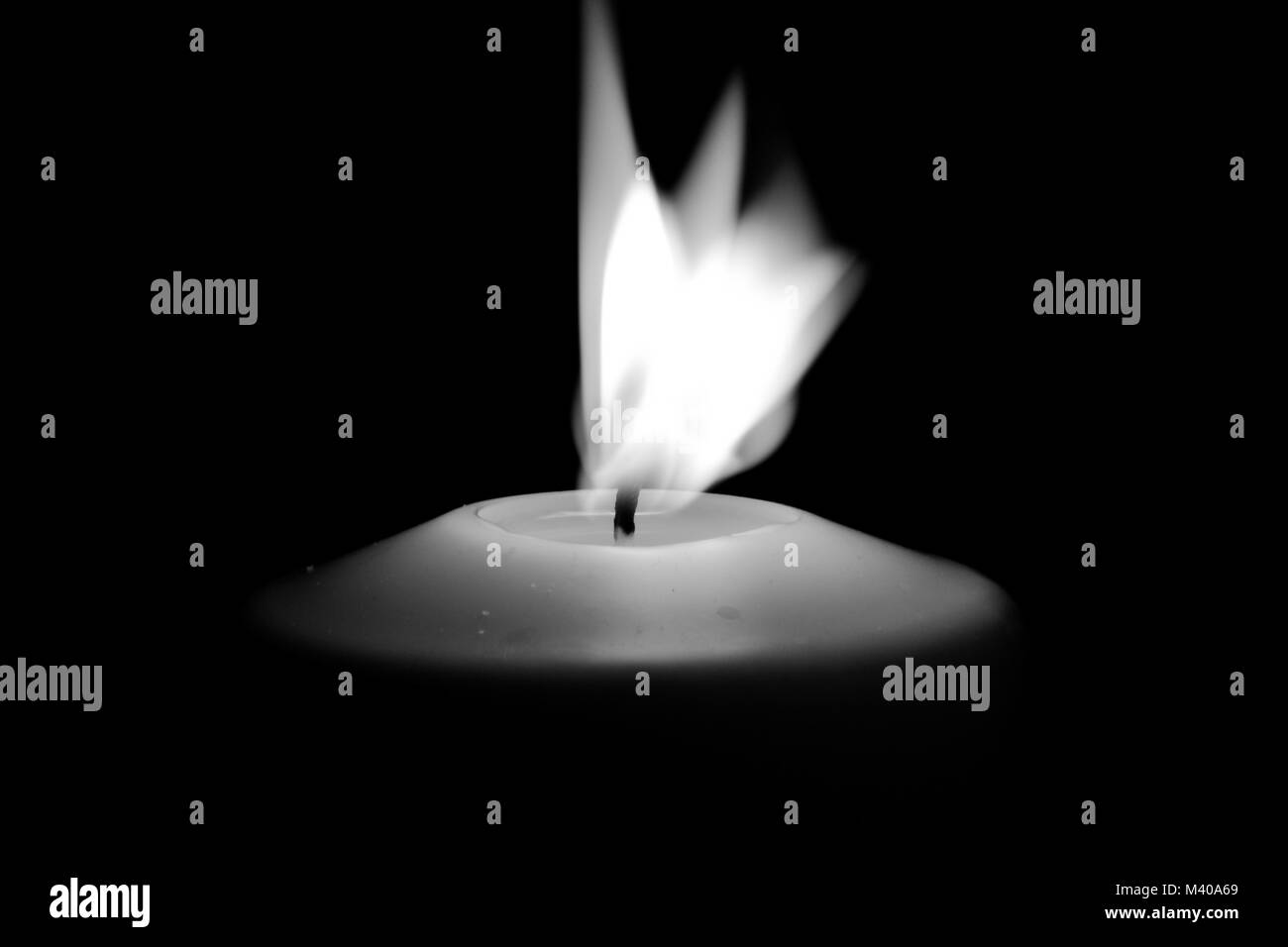 Candle Flame Isolated on Black Stock Photo Alamy