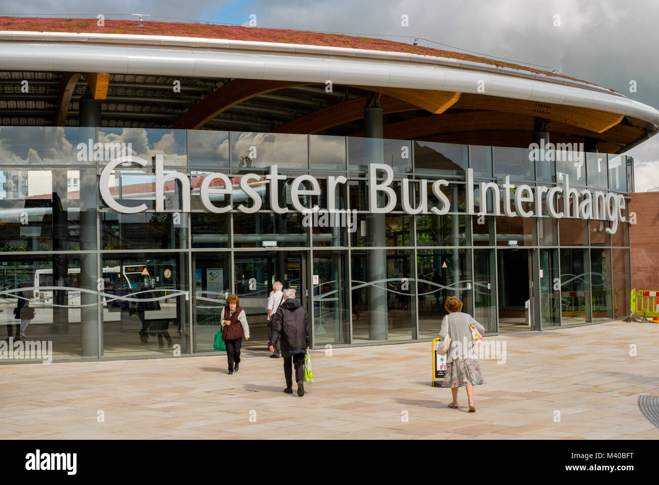 The new bus interchange station in Chester, UK which opened in 2017. Stock Photo