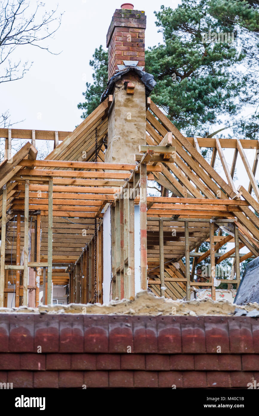 Roof Trusses House Building Stock Photos & Roof Trusses House Building