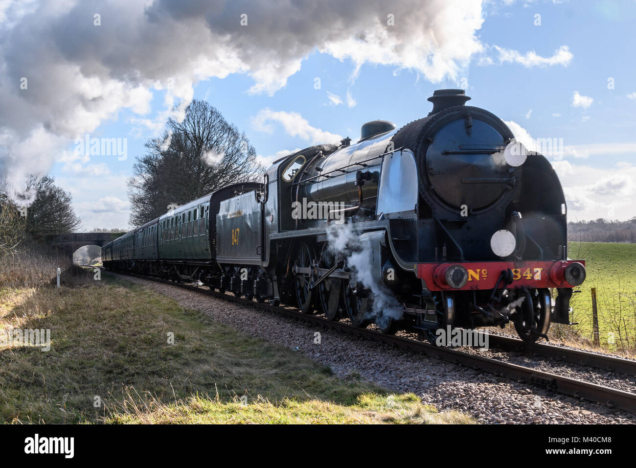 First weekend of the 2018 season on the Bluebell Railway Stock Photo