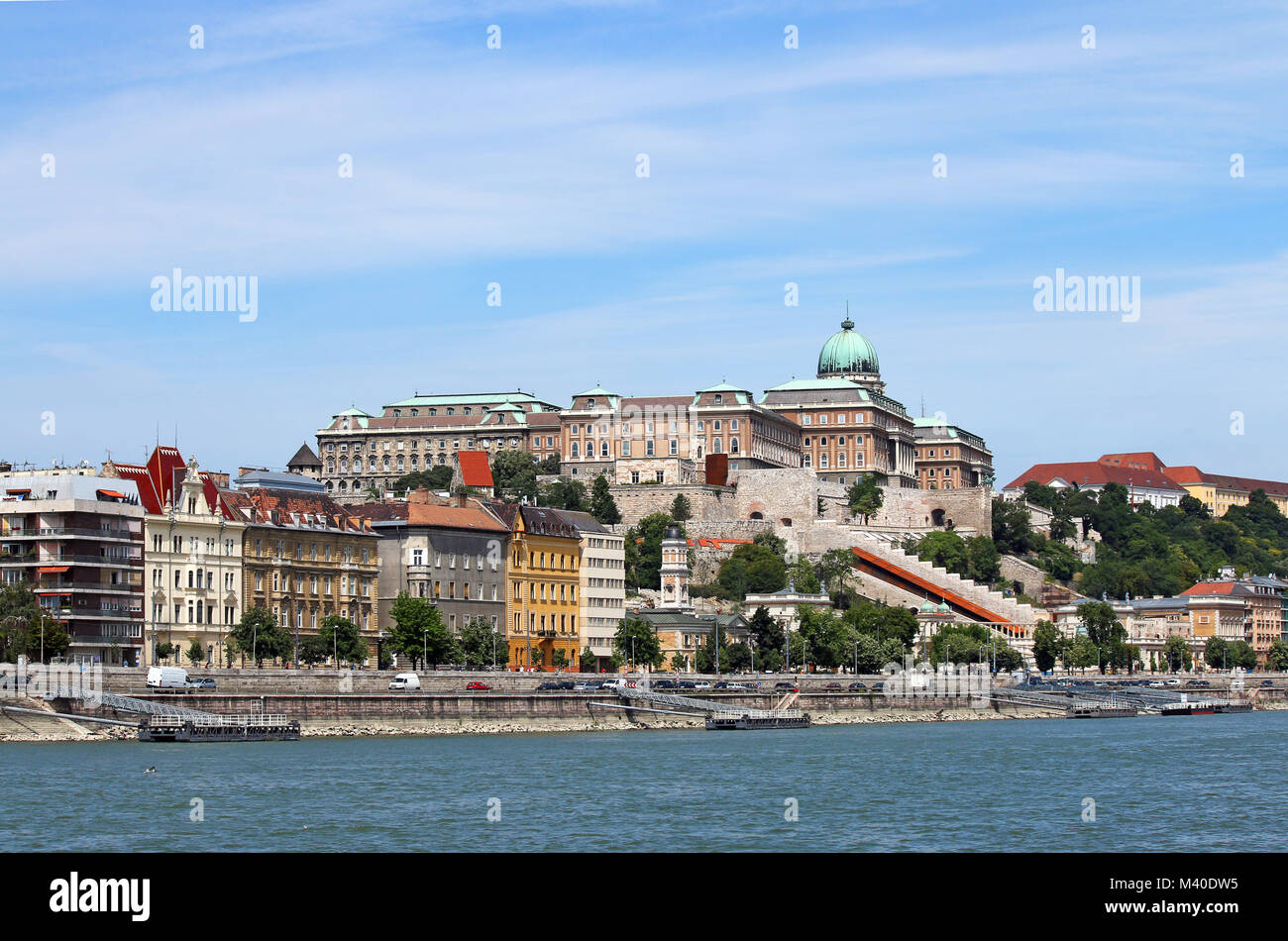Royal castle on Danube River Budapest Stock Photo