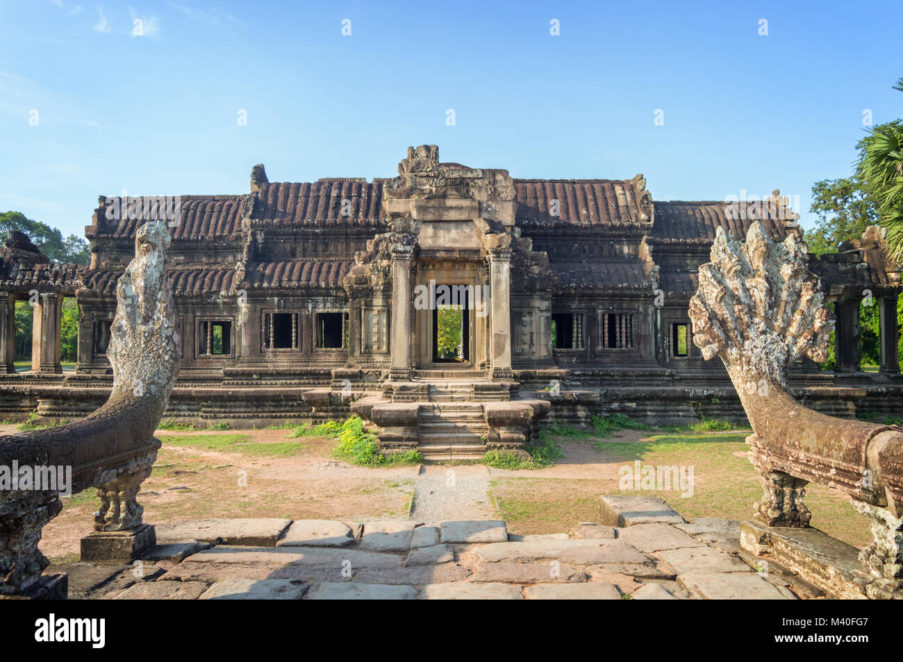 Ancient temple in Angkor Wat, Siem Rep, Cambodia Stock Photo