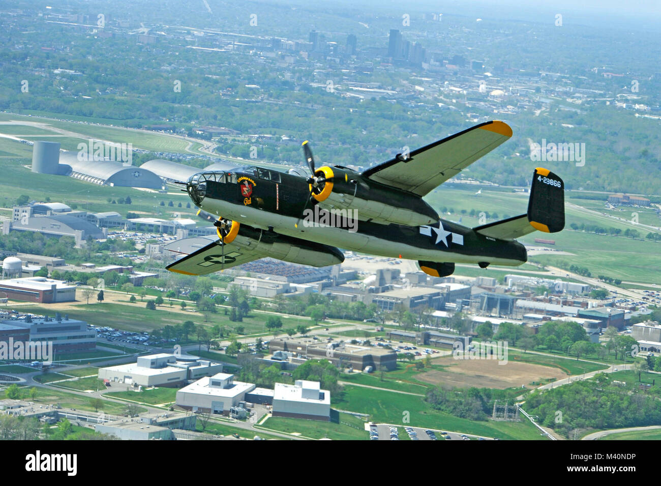 The Champaign Gal B-25 Mitchell Bomber Performs A Flyby Over The ...