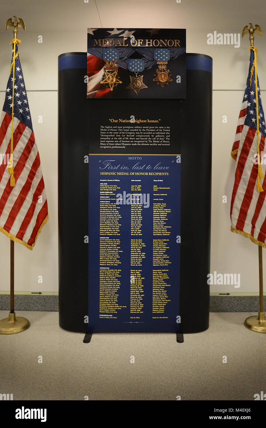 Hispanic Medal of Honor Display during the Hispanic Medal of Honor ...