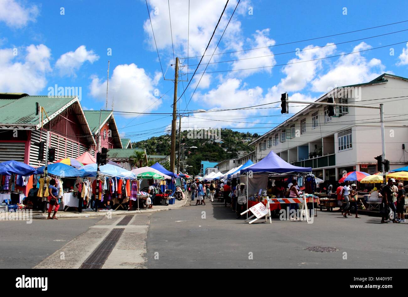 The Castries Market is the largest on Saint Lucia, located in the