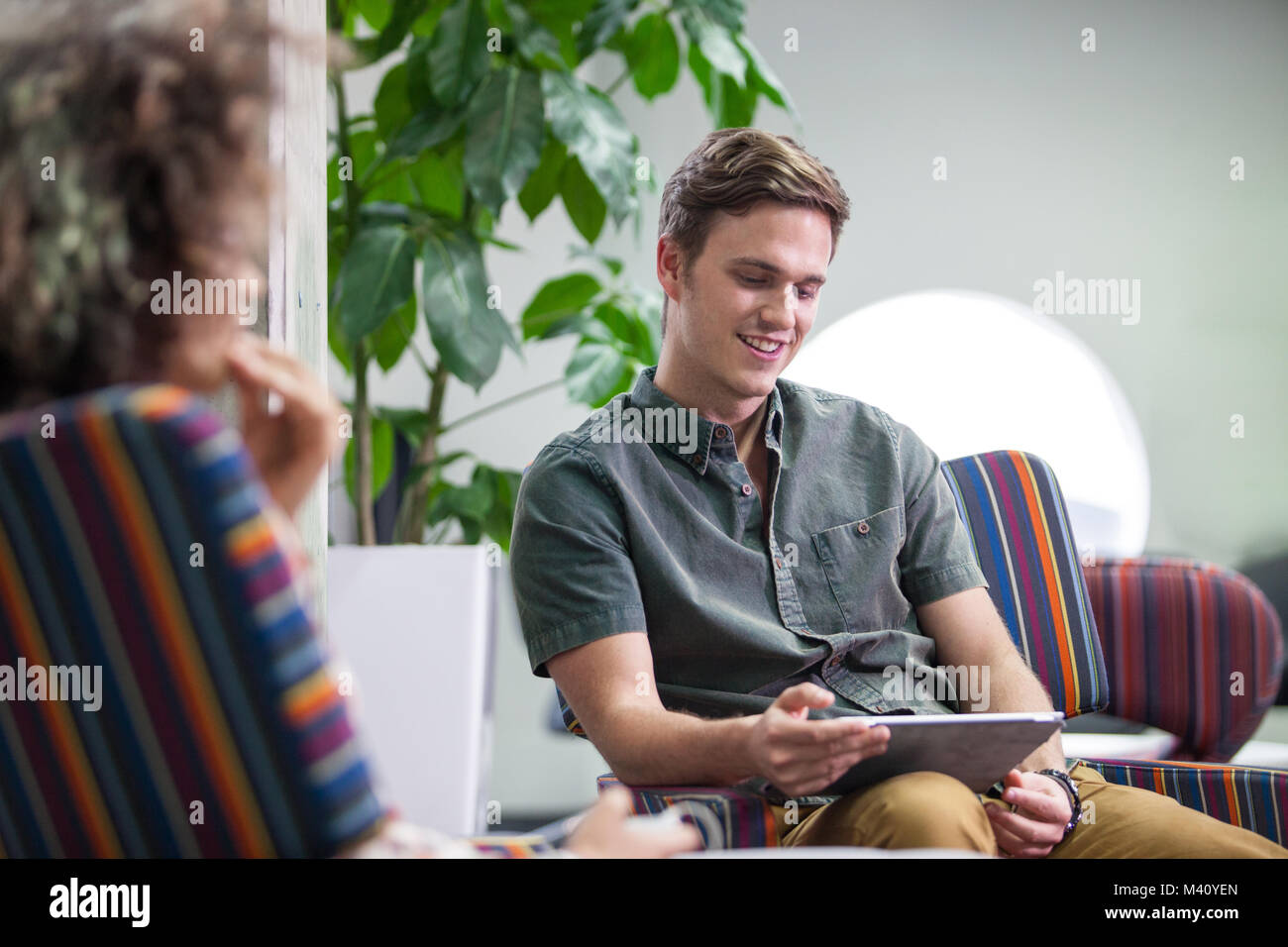 Colleagues in a meeting Stock Photo