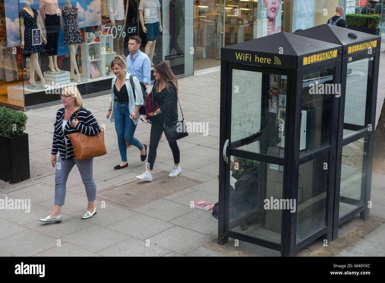 London, United Kingdom. Poverty. Scene from the bus. Stock Photo