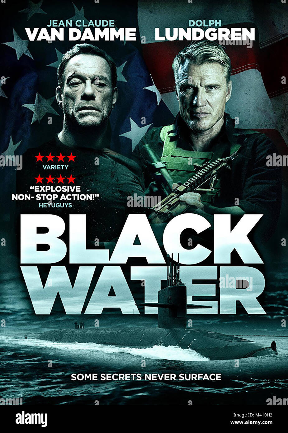BLACK WATER, US poster, from left, Jean-Claude Van Damme, Dolph Lundgren,  2018. ©Saban Films/courtesy Everett Collection Stock Photo - Alamy