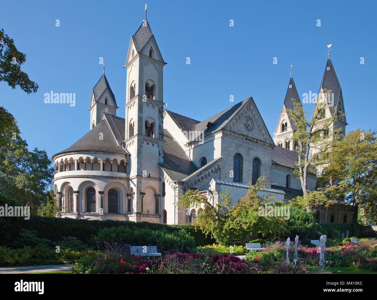 Basilica of St. Castor at old town, oldest church of Coblenz, UNESCO World Heritage cultural site, Rhineland-Palatinate, Germany, Europe Stock Photo
