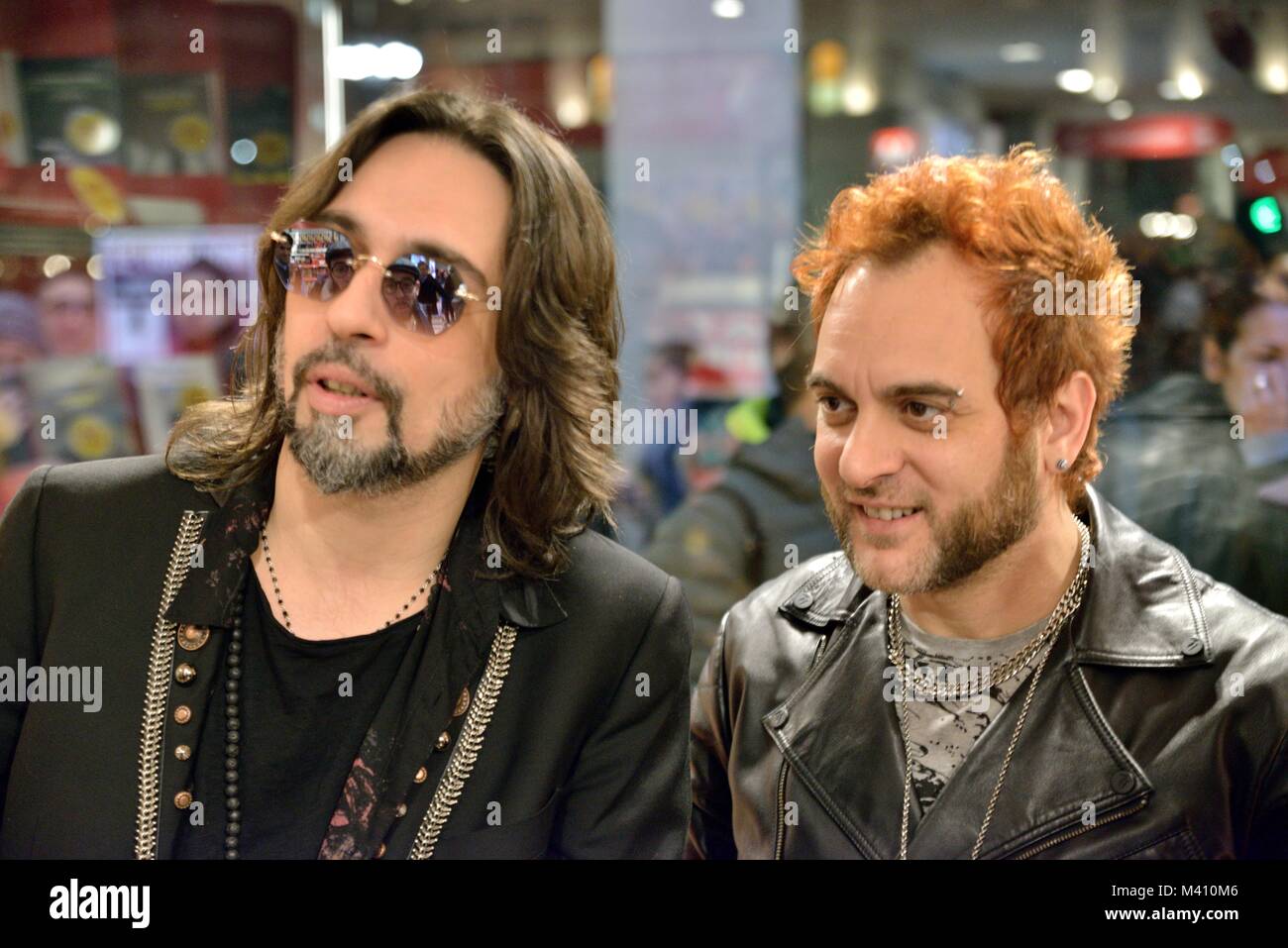 Le Vibrazioni Francesco Sarcìna) Italian rock band in Milano Stock Photo