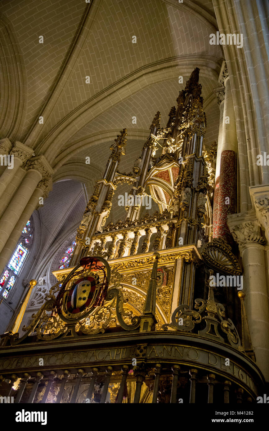 Inside The Cathedral of Toledo Stock Photo
