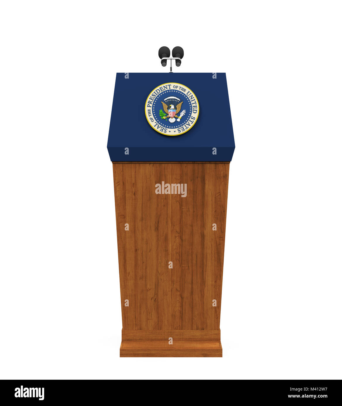 United States Presidential Podium Isolated Stock Photo