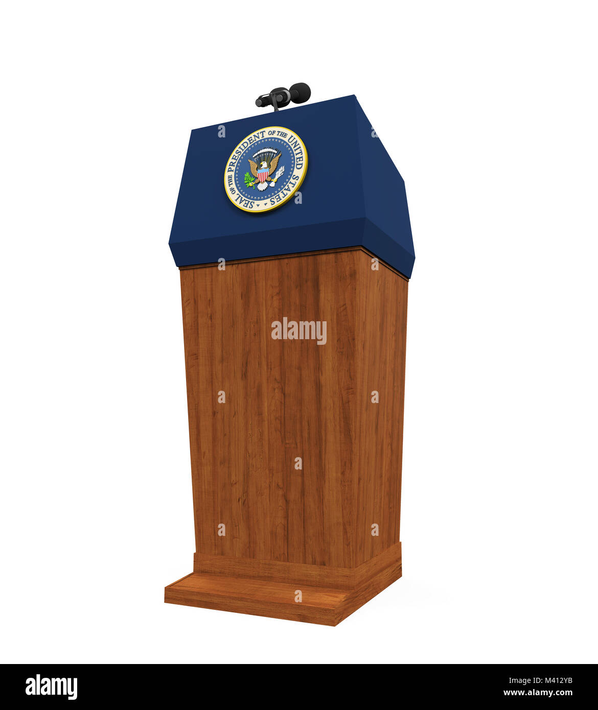United States Presidential Podium Isolated Stock Photo