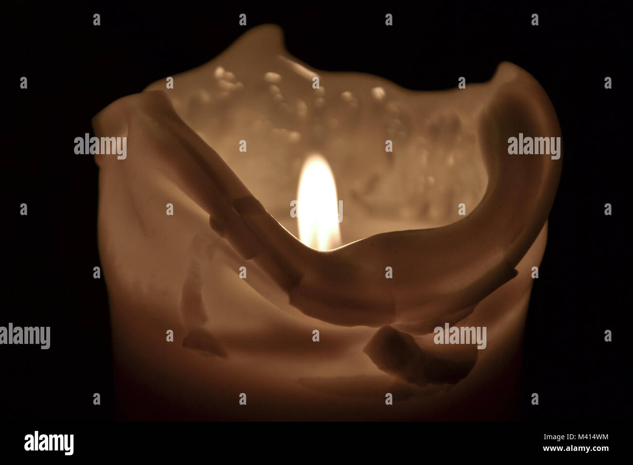 Candle Flame Isolated on Black Stock Photo - Alamy