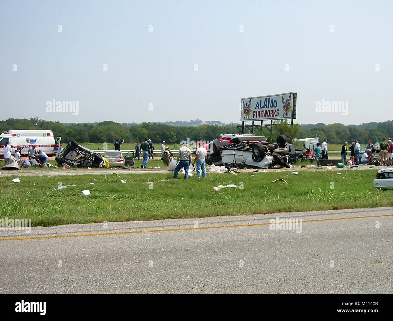 Multi vehicle multi victim fatal traffic accident on Texas highway