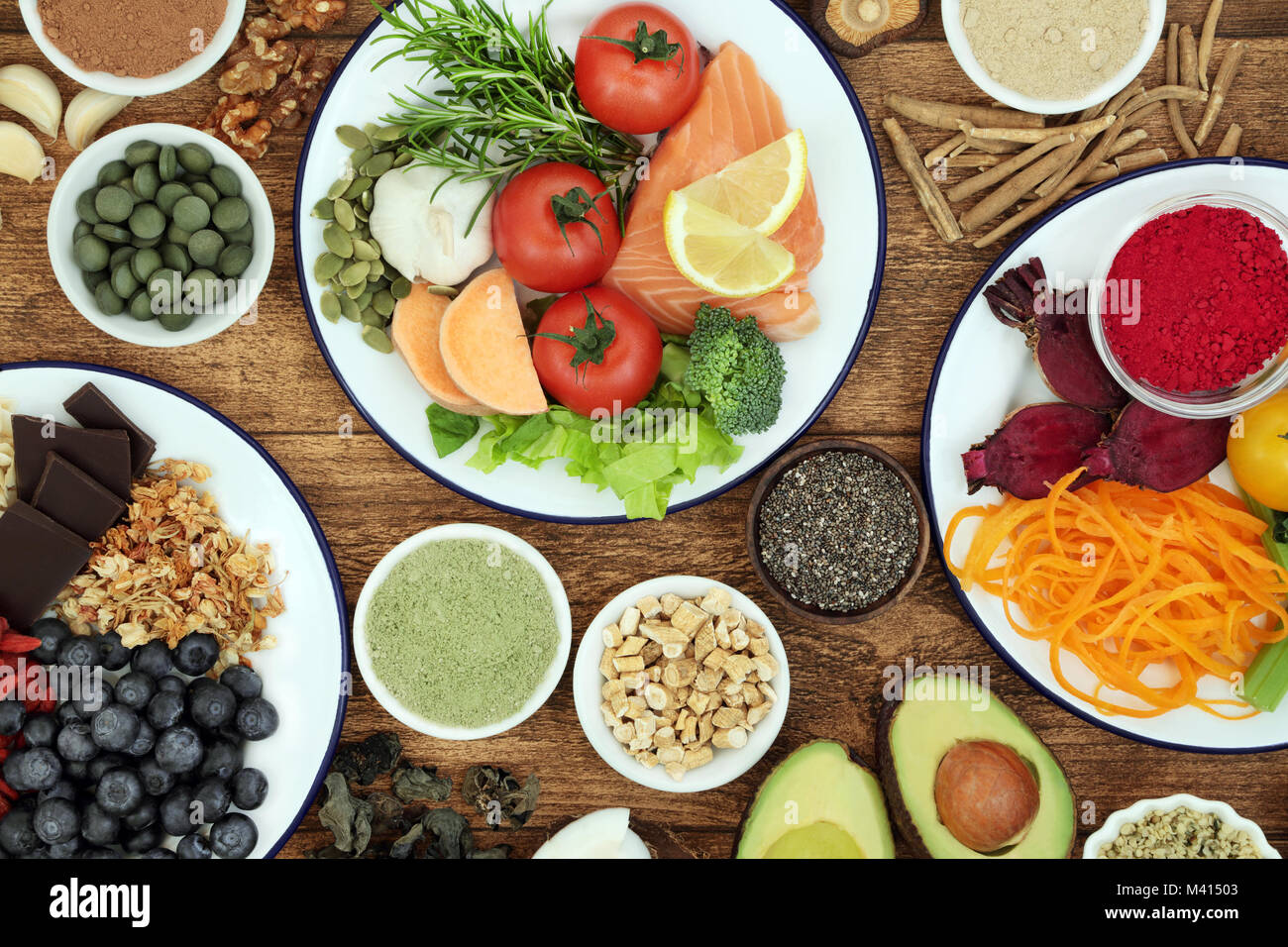 Health food concept to boost brain cognitive function with fish