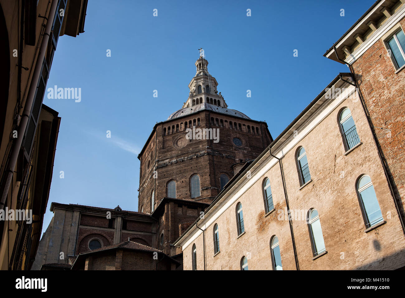 Pavia Cathedral and facade, Lombardy, northern Italy Stock Photo