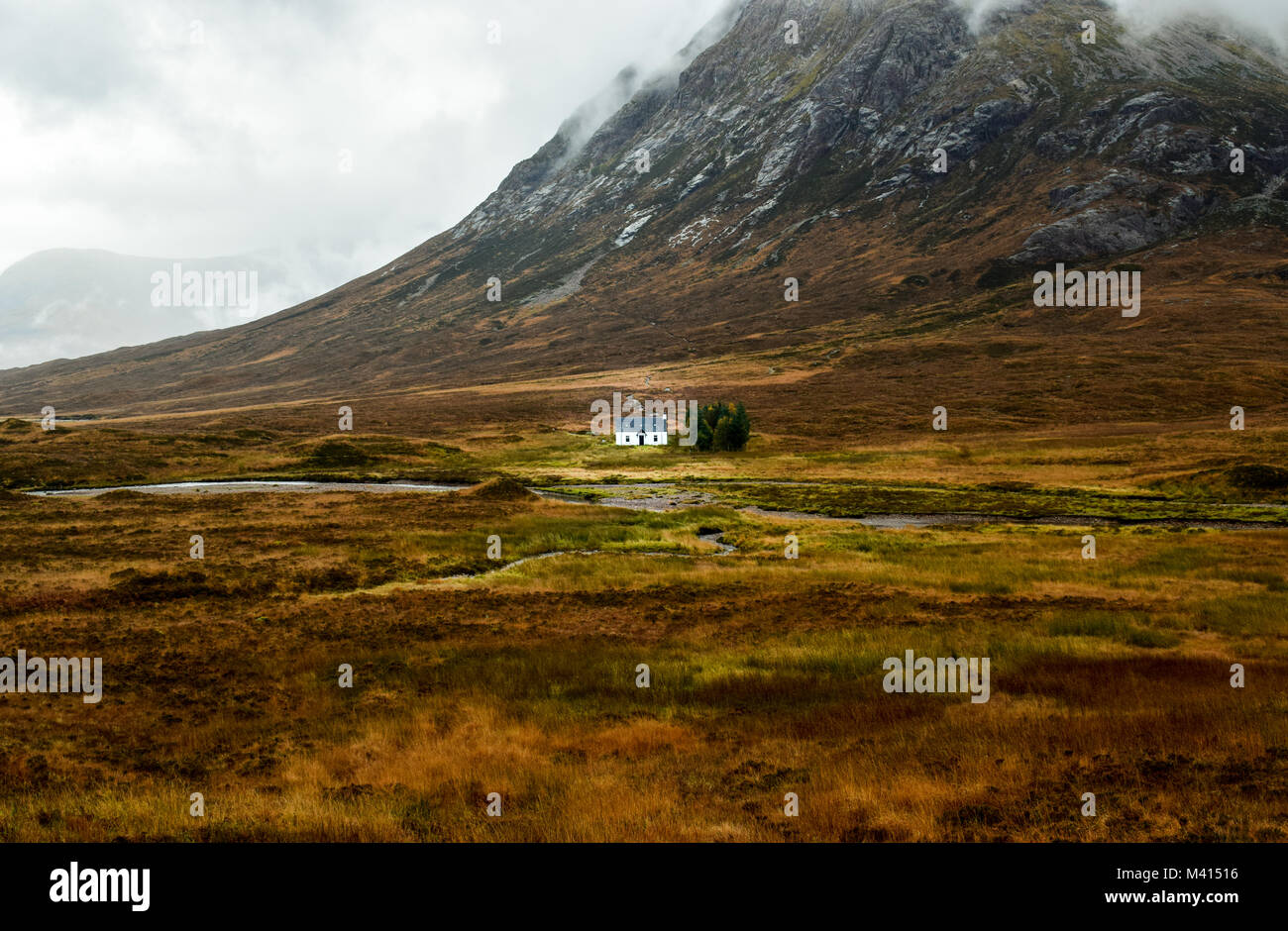 Beautiful House in Glencoe, Scotland Stock Photo
