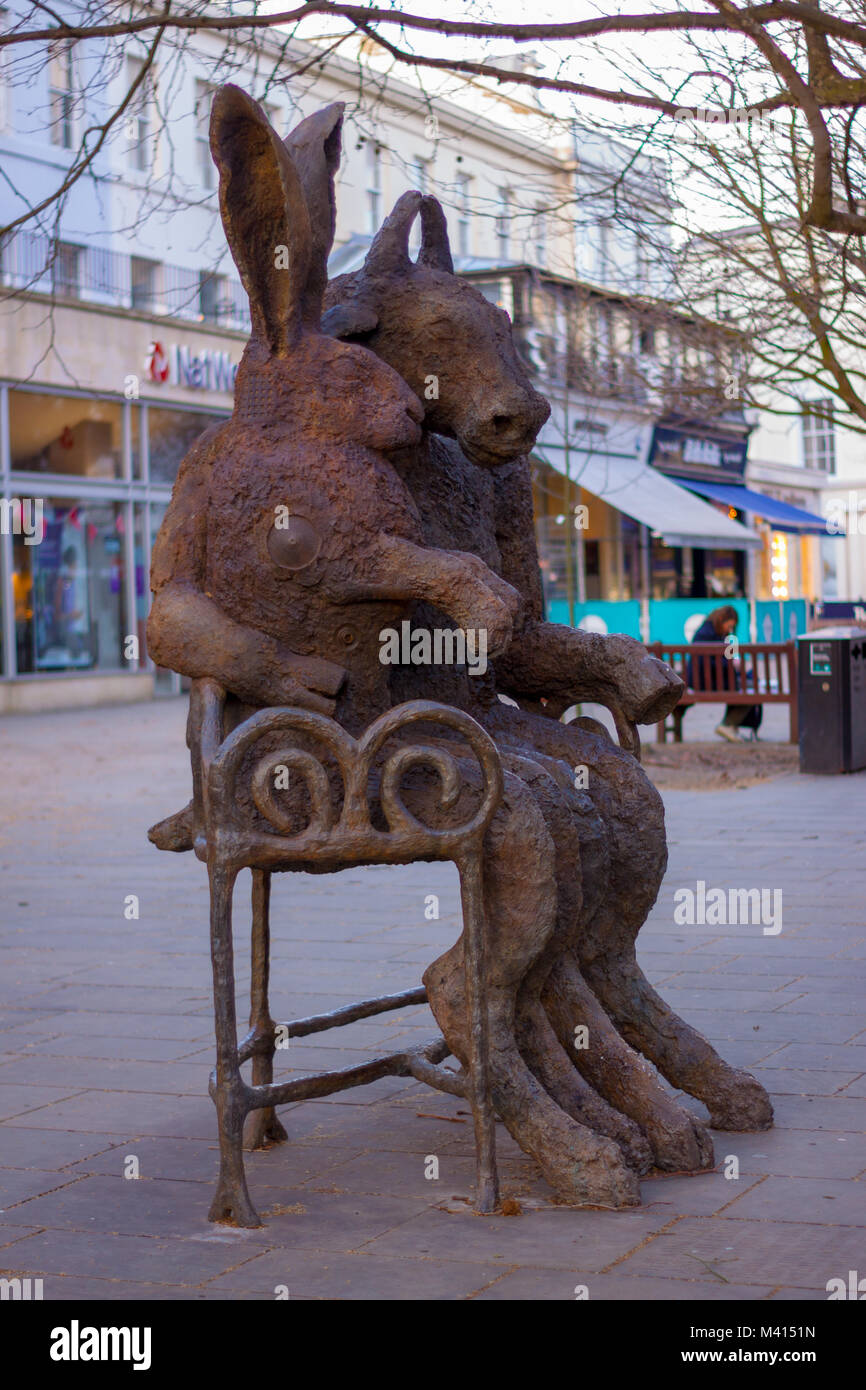 The Hare and the Minatour Statue on the Promenade Cheltenham Stock