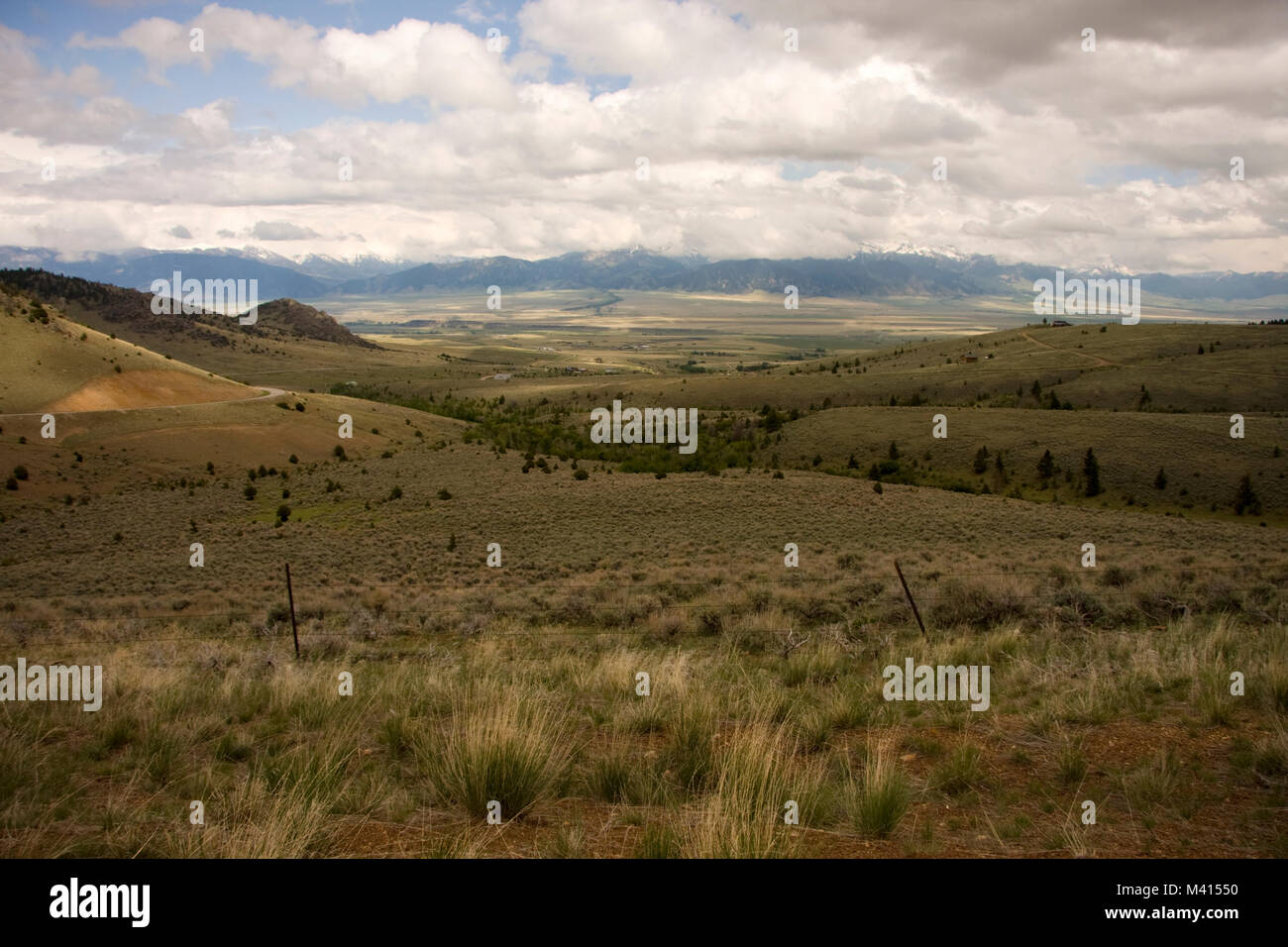 Madison Valley, Montana, from above Ennis Stock Photo