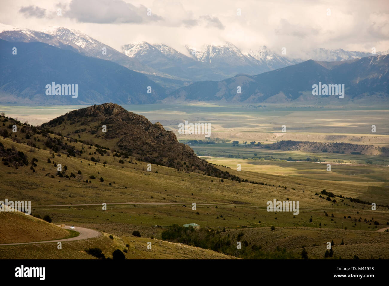 Madison Valley, Montana, from above Ennis Stock Photo