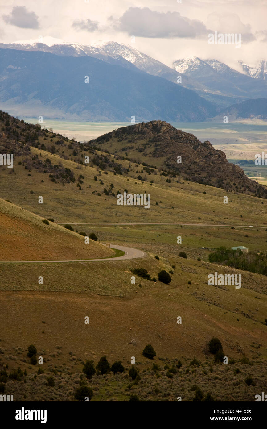 Madison Valley, Montana, from above Ennis Stock Photo